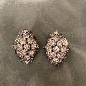 "By Gale" Vintage Rhinestone Clip-On Earrings